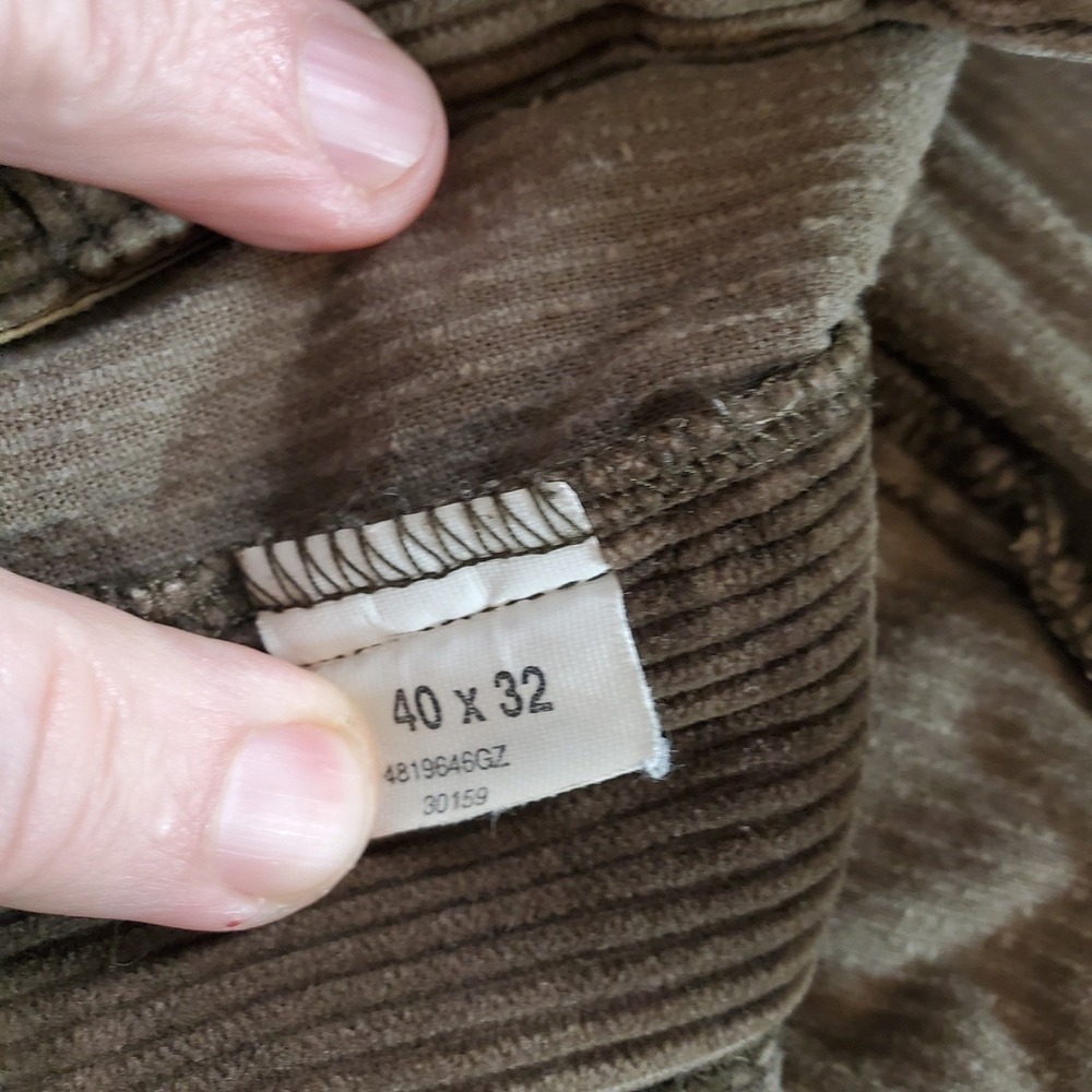 VTG Polo Ralph Lauren Andrew Pant Corduroy Pants Mens 40x32 Pleated Baggy Y2K - Picture 7 of 10